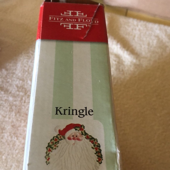 Fitz & Floyd Kringle Serving Plate Ceramic new in damaged box 9" diameter - Picture 5 of 5